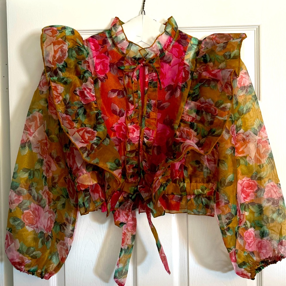 Sheer Floral Jacket